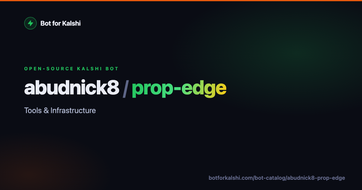 abudnick8 / prop-edge | Bot for Kalshi